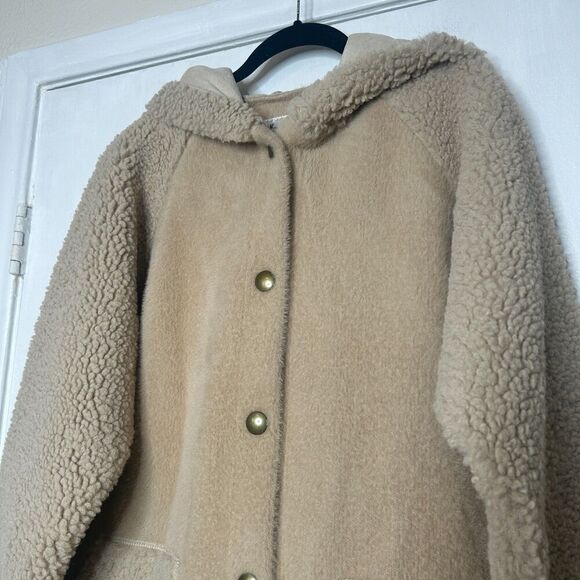 Anthropologie Boundless North Snowbound Shearling Sherpa Coat Jacket Large - Picture 3 of 9